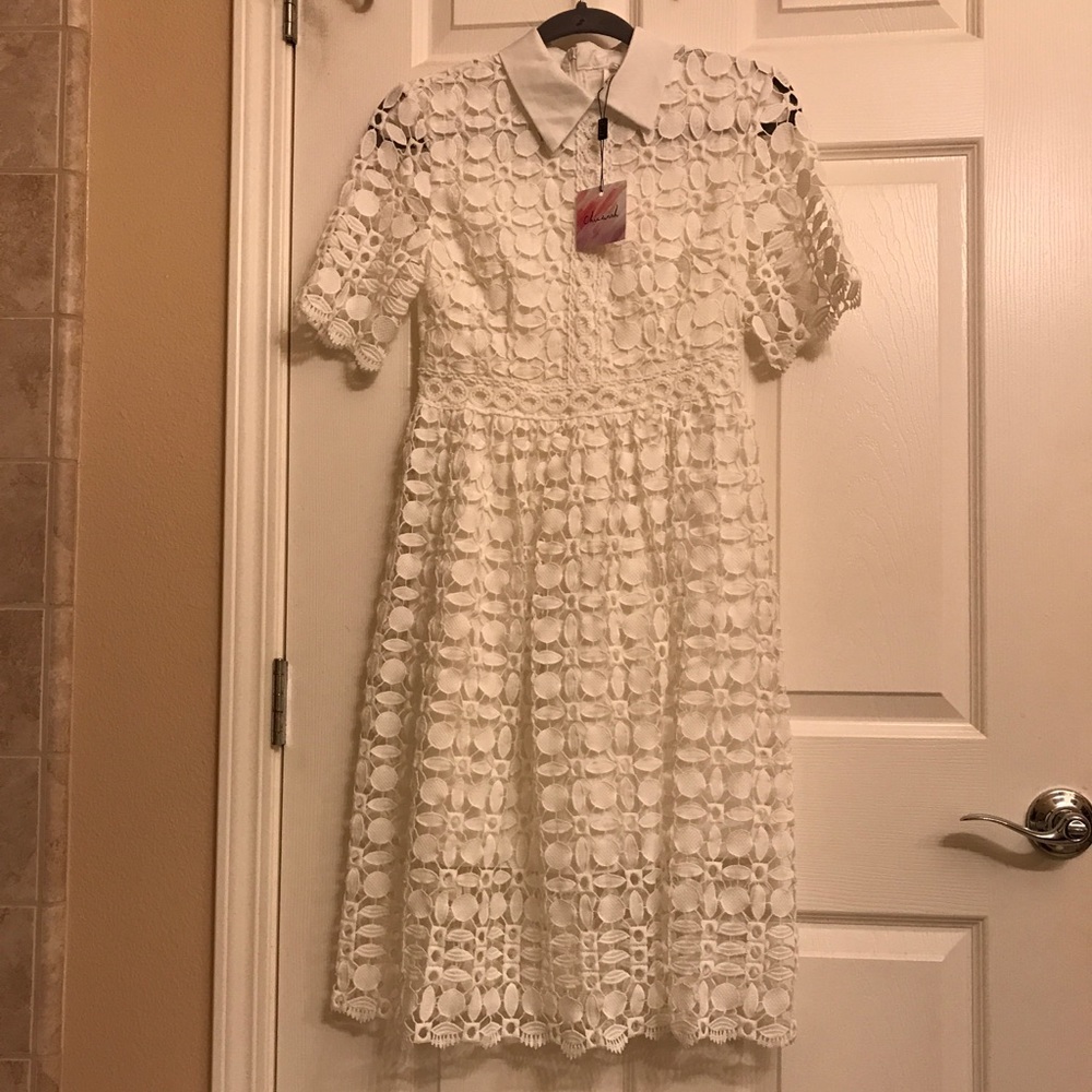 White summer and fall dress